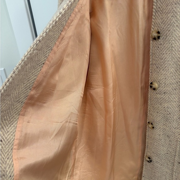 Vintage Braetan Cream Beige Wool Tweed Coat Size Medium - Picture 11 of 12